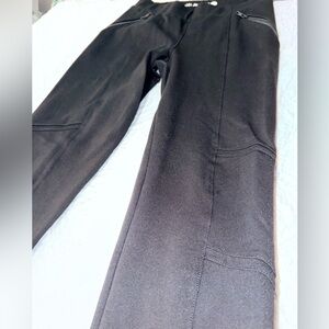 Betabrand Dress Pant Yoga Pants- black with zipper pockets